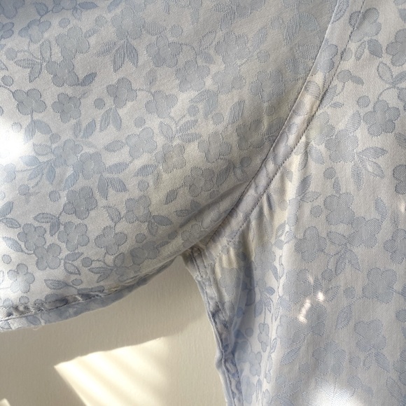 Duchamp Slim-fit Blue Floral Dress Shirt 44/17.5 - Picture 4 of 5